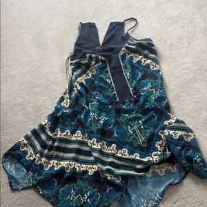 Adelyn Rae Navy and Teal Dress